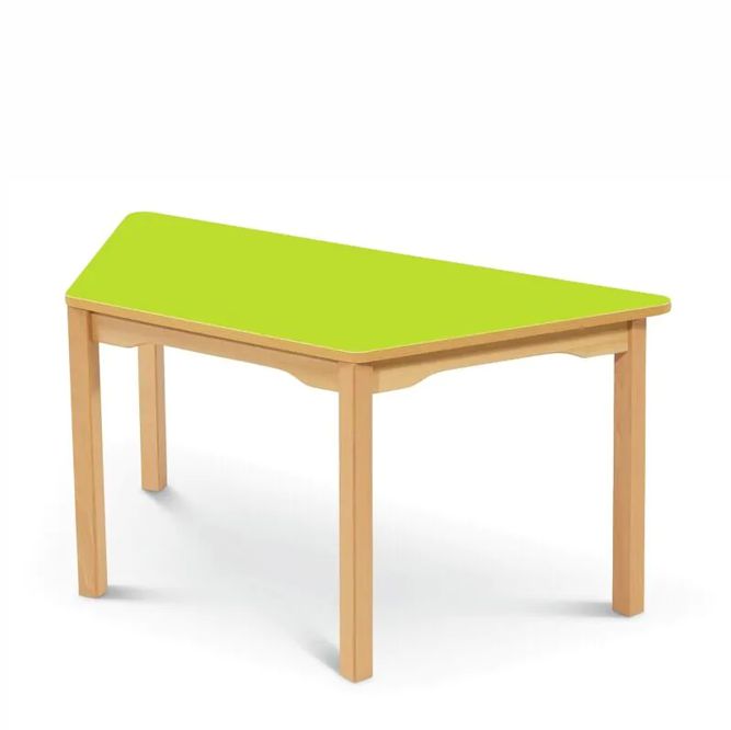 Trapeztisch 120 x 60 cm laminiert, 5 Farben, 7 Höhen